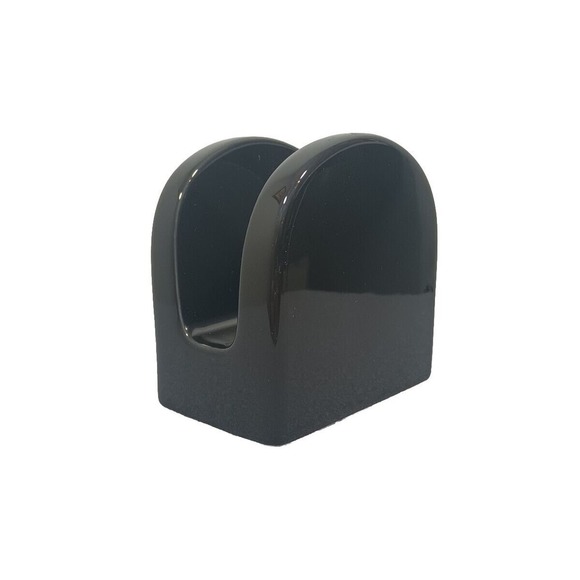 Vintage GHC Ceramic Black Napkin Holder - MCM Midcentury Modern - Picture 1 of 9